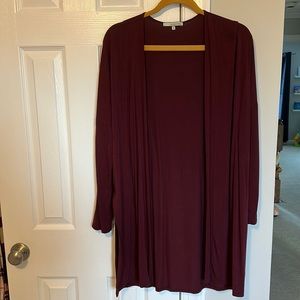 Buttery soft burgundy cardigan